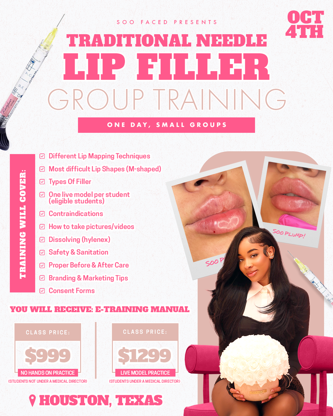 Traditional Needle Lip Filler Group Training