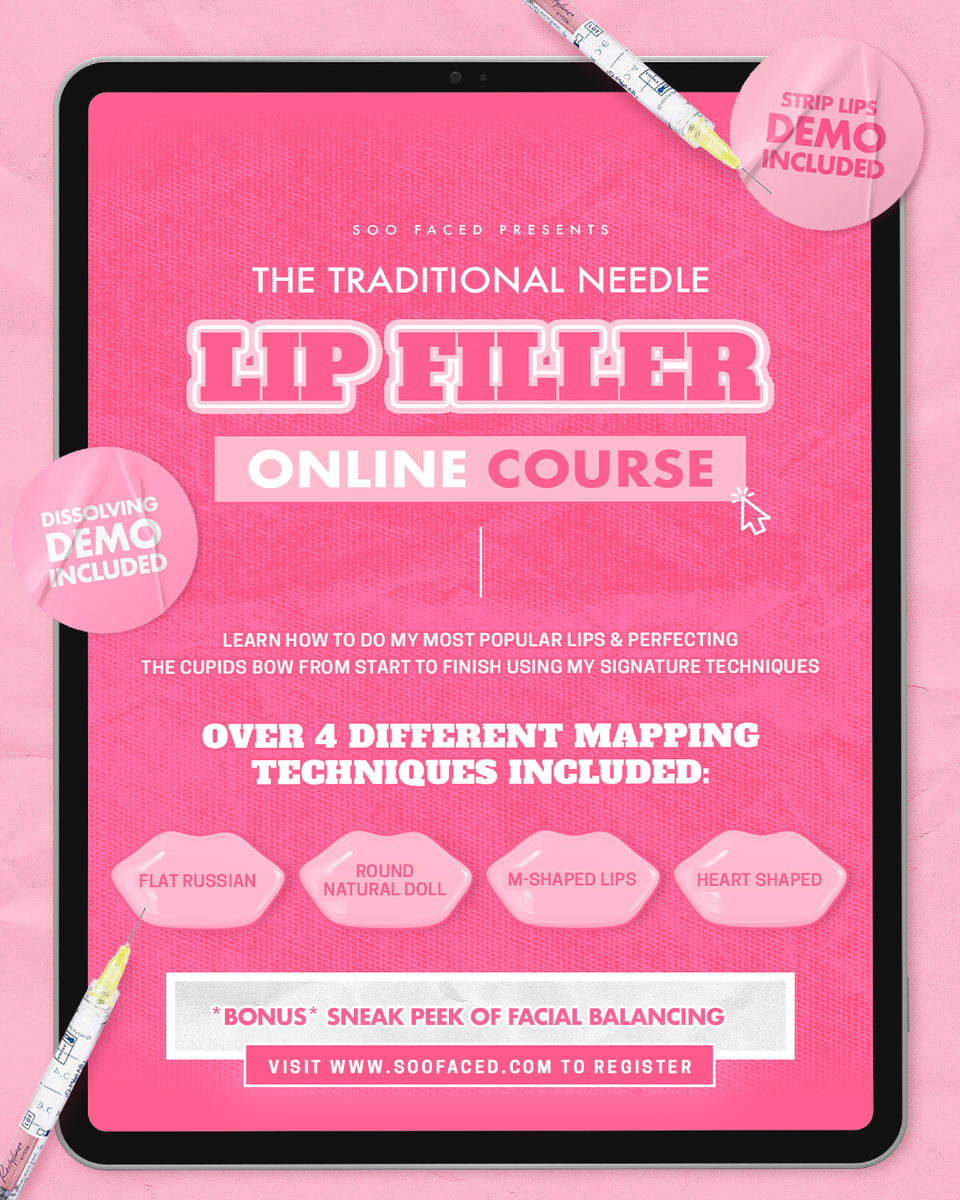 The Traditional Needle Lip Filler Online Course – Soo Faced